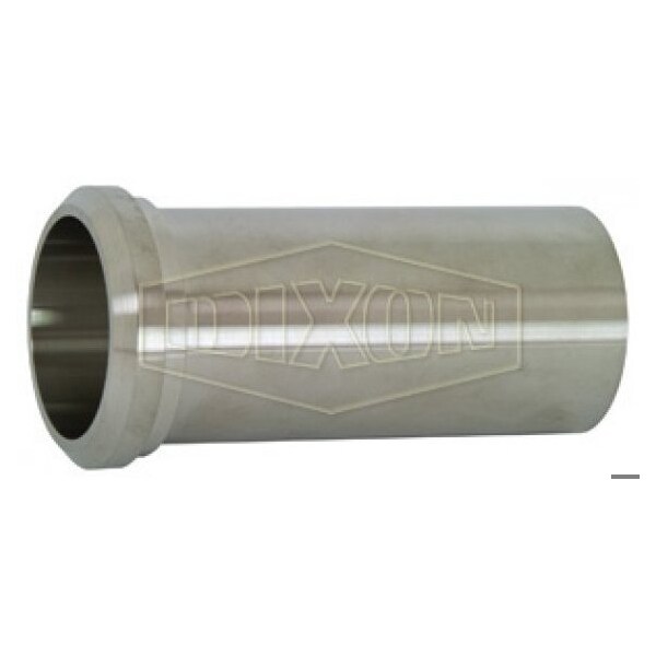 Tygon Hose Adapter, 2-1/2 in, Plain Beveled Seat, 304 SS, Domestic